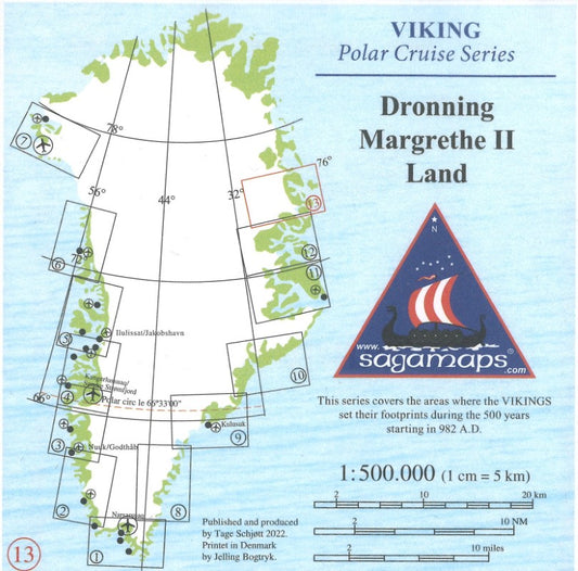 Dronning Margrethe II Land, Viking Polar Cruise Series Map #13