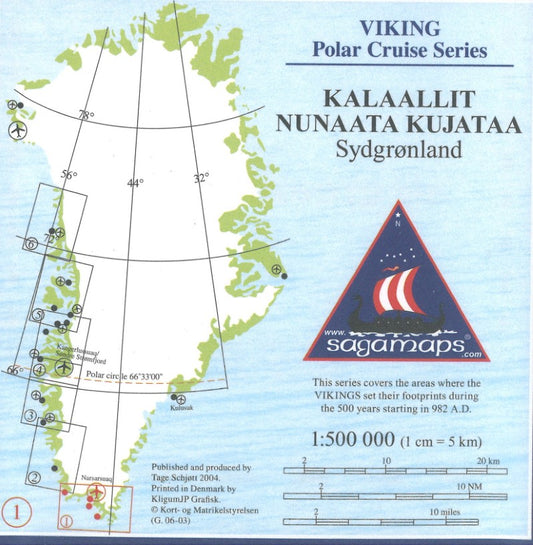 Sydgrønland, Viking Polar Cruise Series Map #1