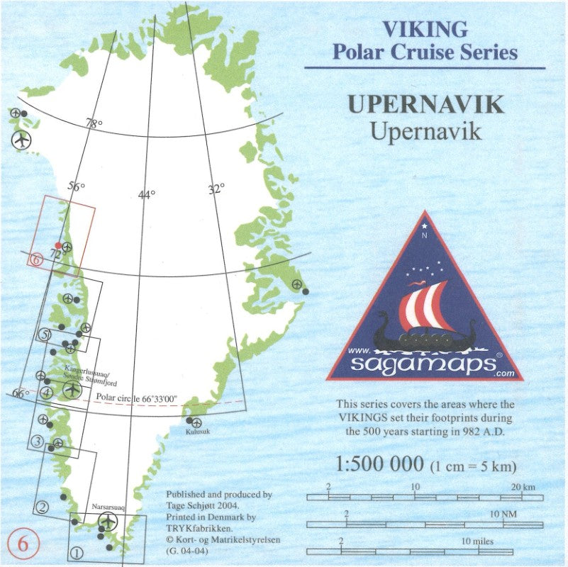 Upernavik, Viking Polar Cruise Series Map #6