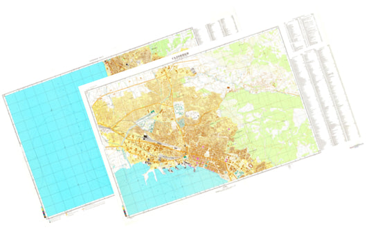 Salonika (Greece) 2-Sheet Set - Soviet Military City Plans