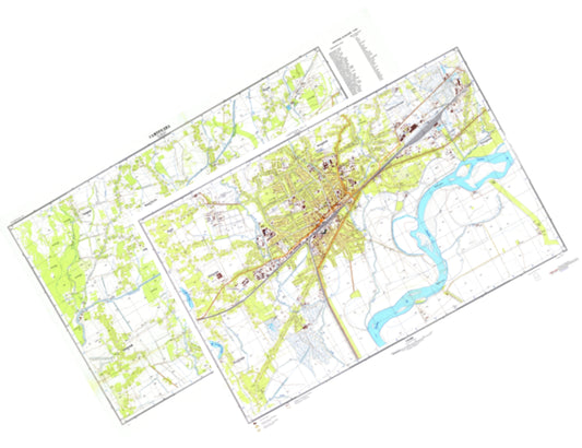 Samtreidia (Georgia) 2-Sheet Set - Soviet Military City Plans