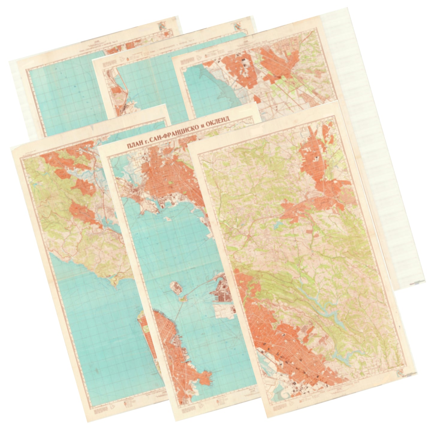San Francisco, Oakland CA (USA) 6-Sheet Set + Appendix - Soviet Military City Plans