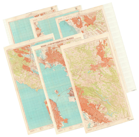 San Francisco, Oakland CA (USA) 6-Sheet Set + Appendix - Soviet Military City Plans