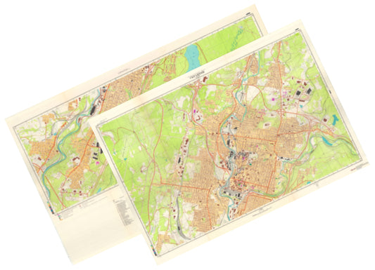 Scranton, PA (USA) 2-Sheet Set - Soviet Military City Plans