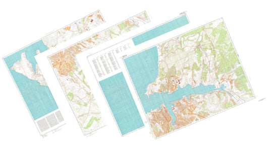 Sevastopol (Ukraine) 4-Sheet Map Set - Soviet Military City Plans