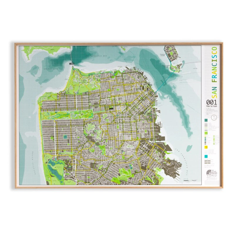 San Francisco City Map, Version 1 - Laminated