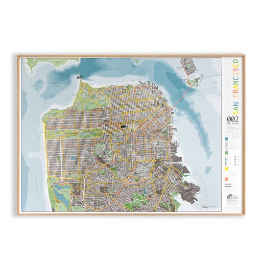 San Francisco City Map, Version 2 - Laminated