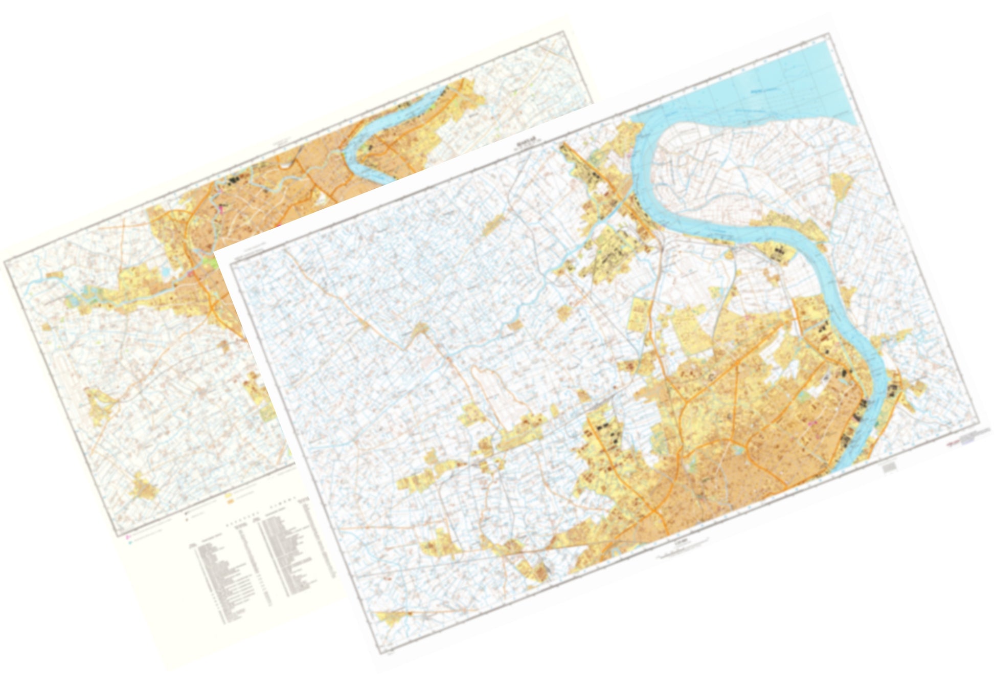 Shanghai (China) 2-Sheet Set - Soviet Military City Plans