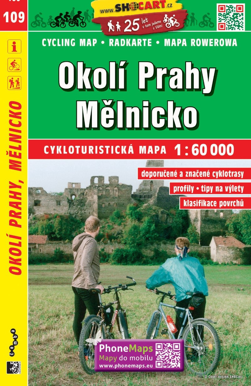 Prague Vicinity (Okolí Prahy) Bicycling Map