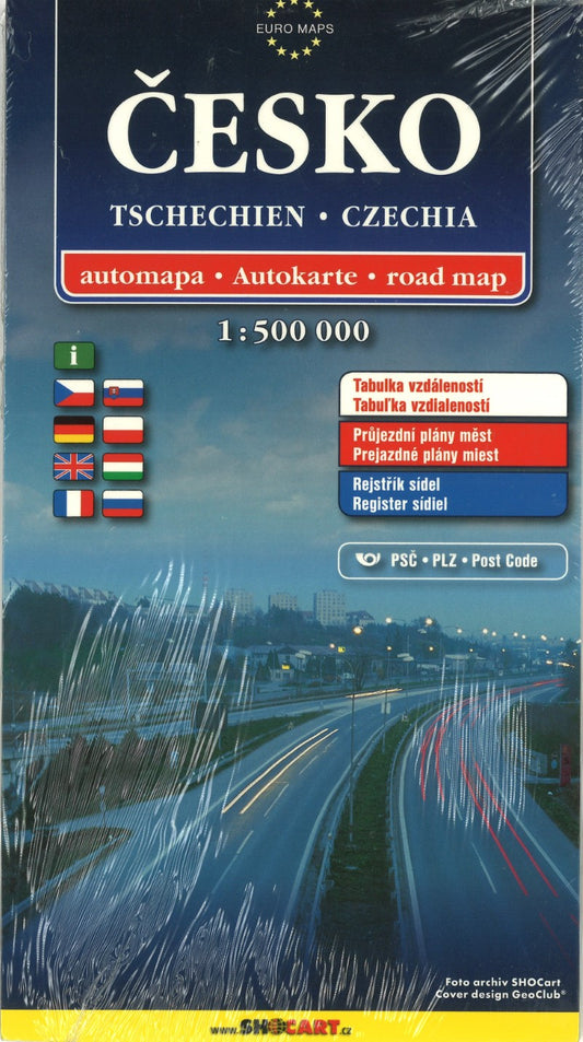 Czechia road map 1:500 000esko automapa 1:500 000 = Tschechien autokarte 1:500 000