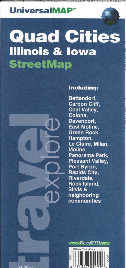 Quad City Illinois and Iowa Map