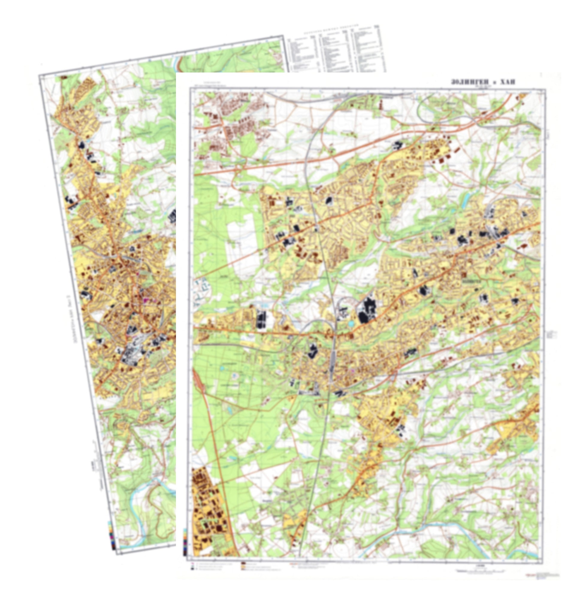 Solingen, Haan (Germany) 2-Sheet Set - Soviet Military City Plans