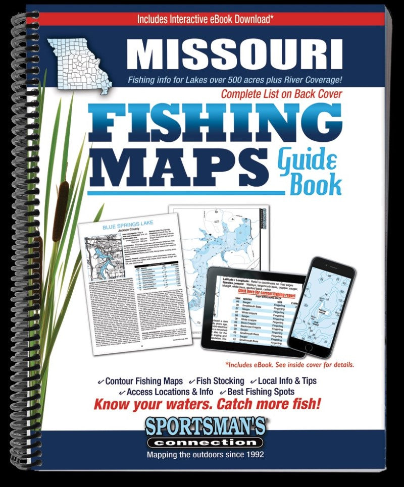 Missouri Larger Lakes Fishing Map Guide