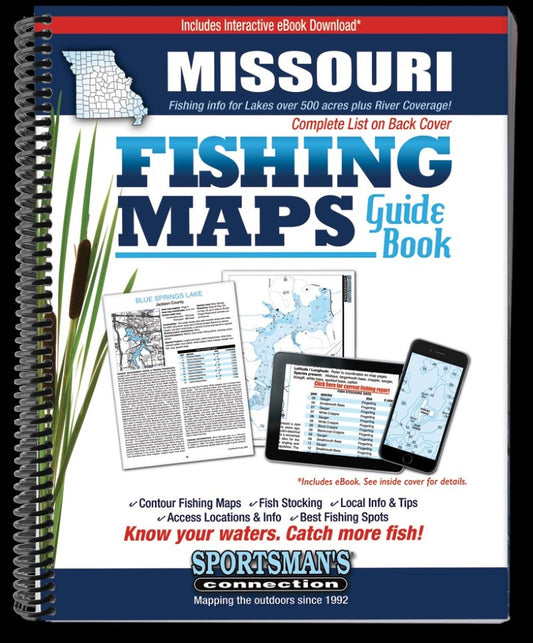 Missouri Larger Lakes Fishing Map Guide