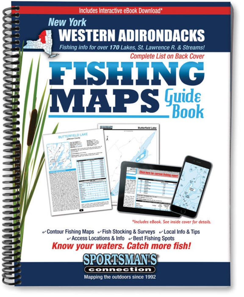 Western Adirondacks New York Fishing Map Guide