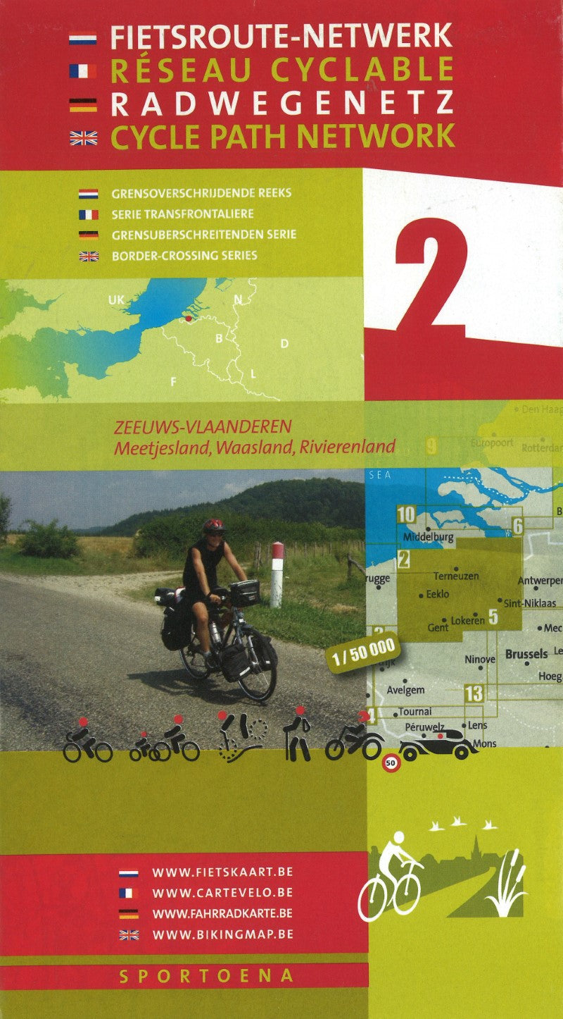 Dutch Flanders - Ghent Belgium cycling map sheet #2