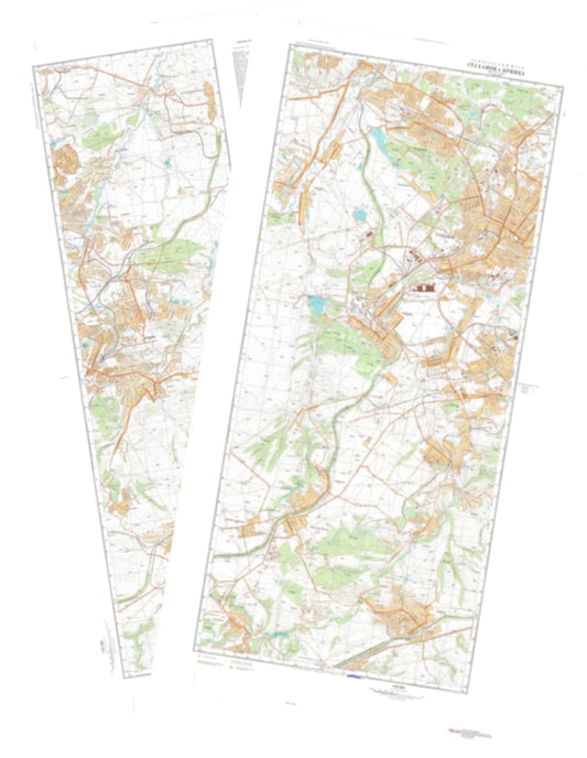 Stakhanov I Brianka (Ukraine) 2-Sheet Set - Soviet Military City Plans
