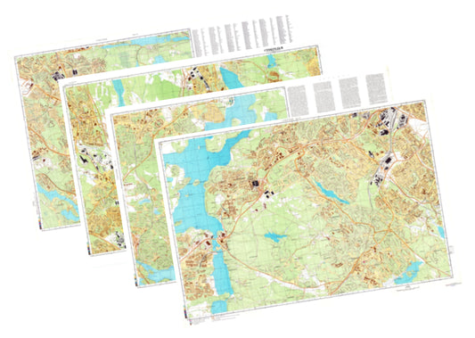 Stockholm (Sweden) 6-Sheet Map Set - Soviet Military City Plans