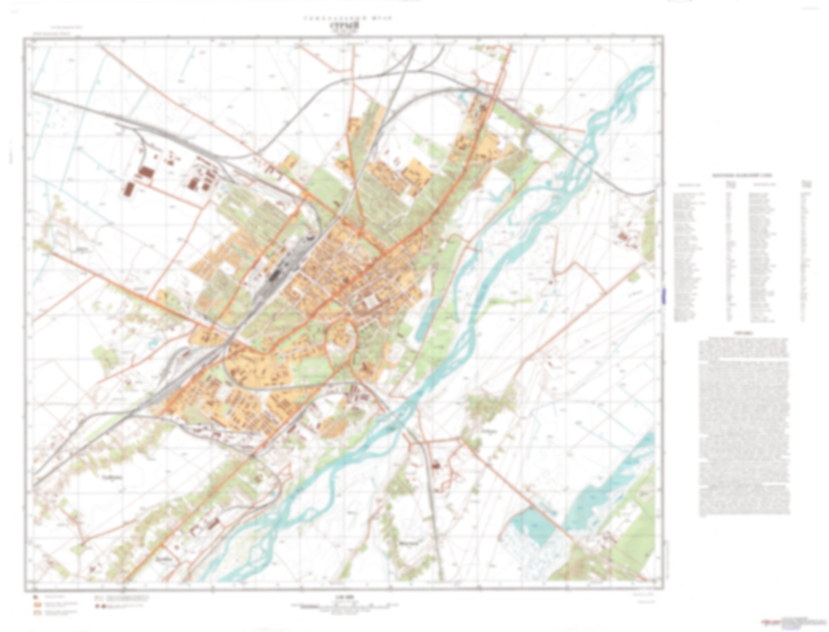 Stryi (Ukraine) - Soviet Military City Plans – Longitude Maps