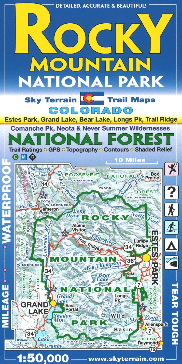 Rocky Mountain National Park Trail Map – Longitude Maps