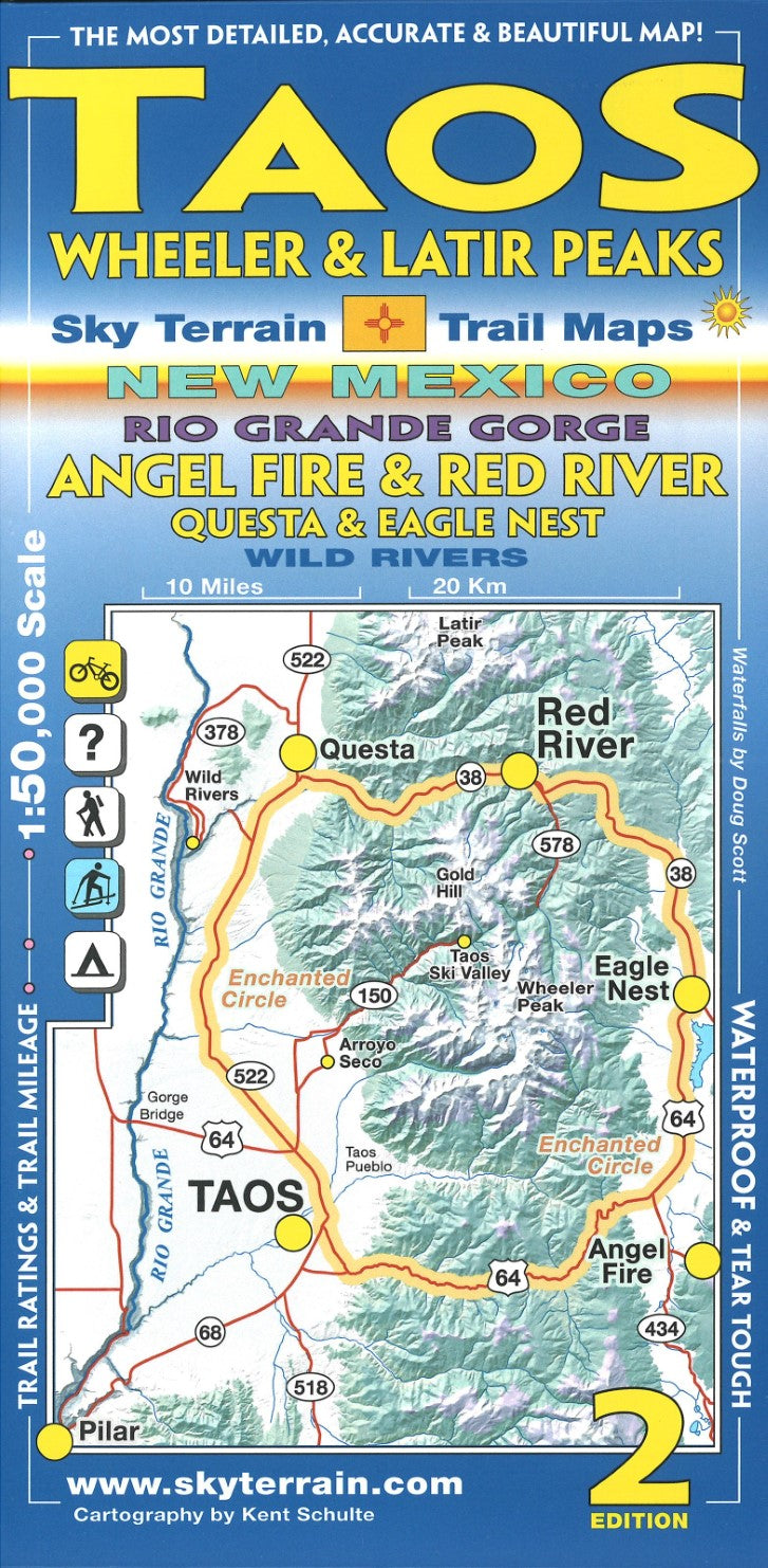 Taos, Wheeler & Latir Peaks Trails Map