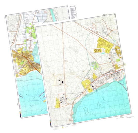 Suez (Egypt) 2-Sheet Set - Soviet Military City Plans