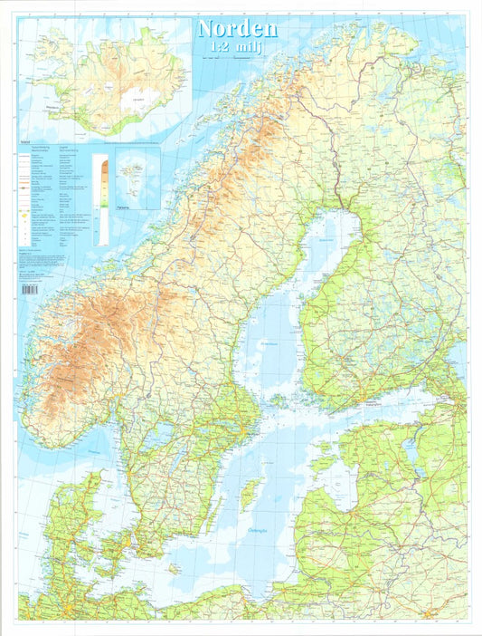 Scandinavia, Phy, 40x30