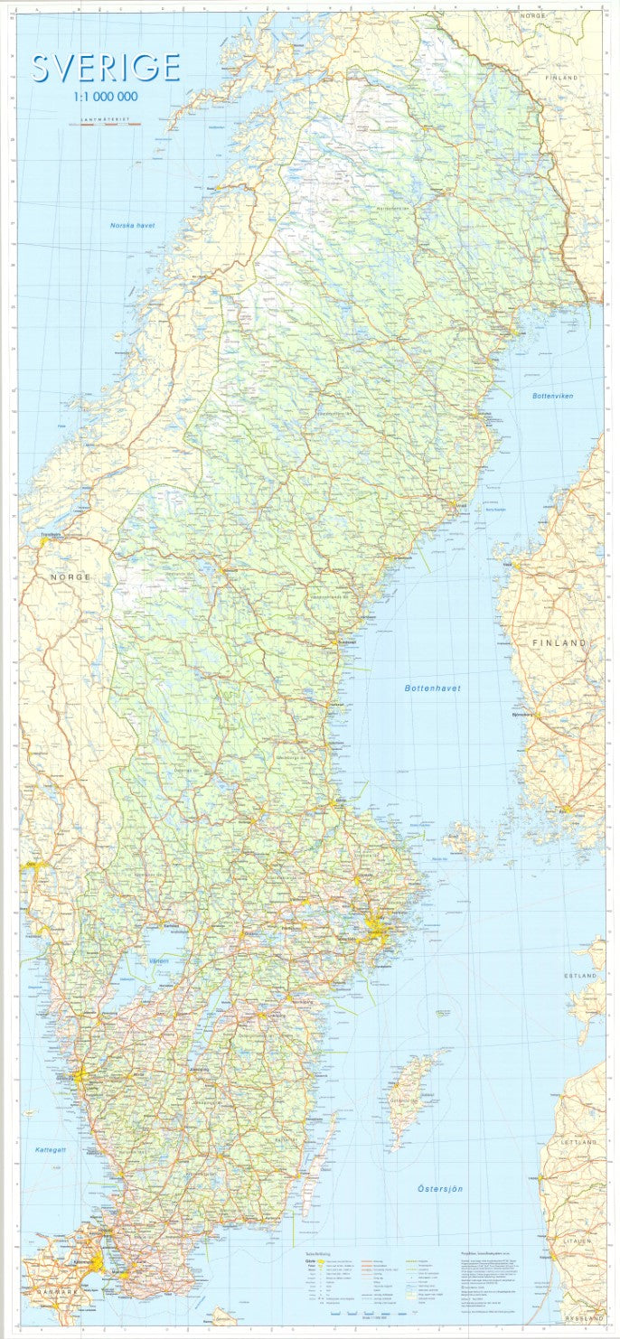 Sweden Wall Map
