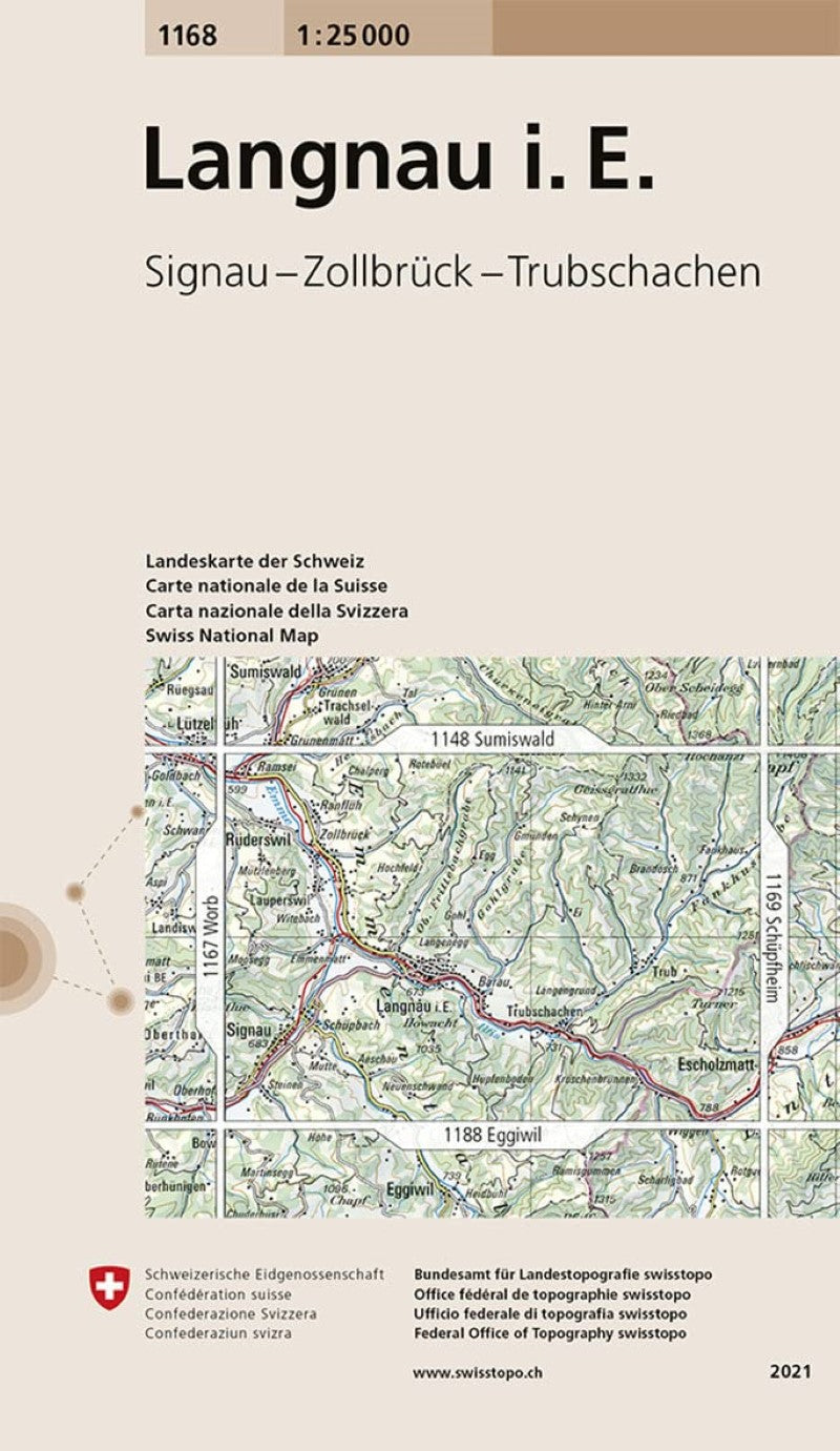 Langnau i.E. : Switzerland 1:25,000 Topographic Map #1168