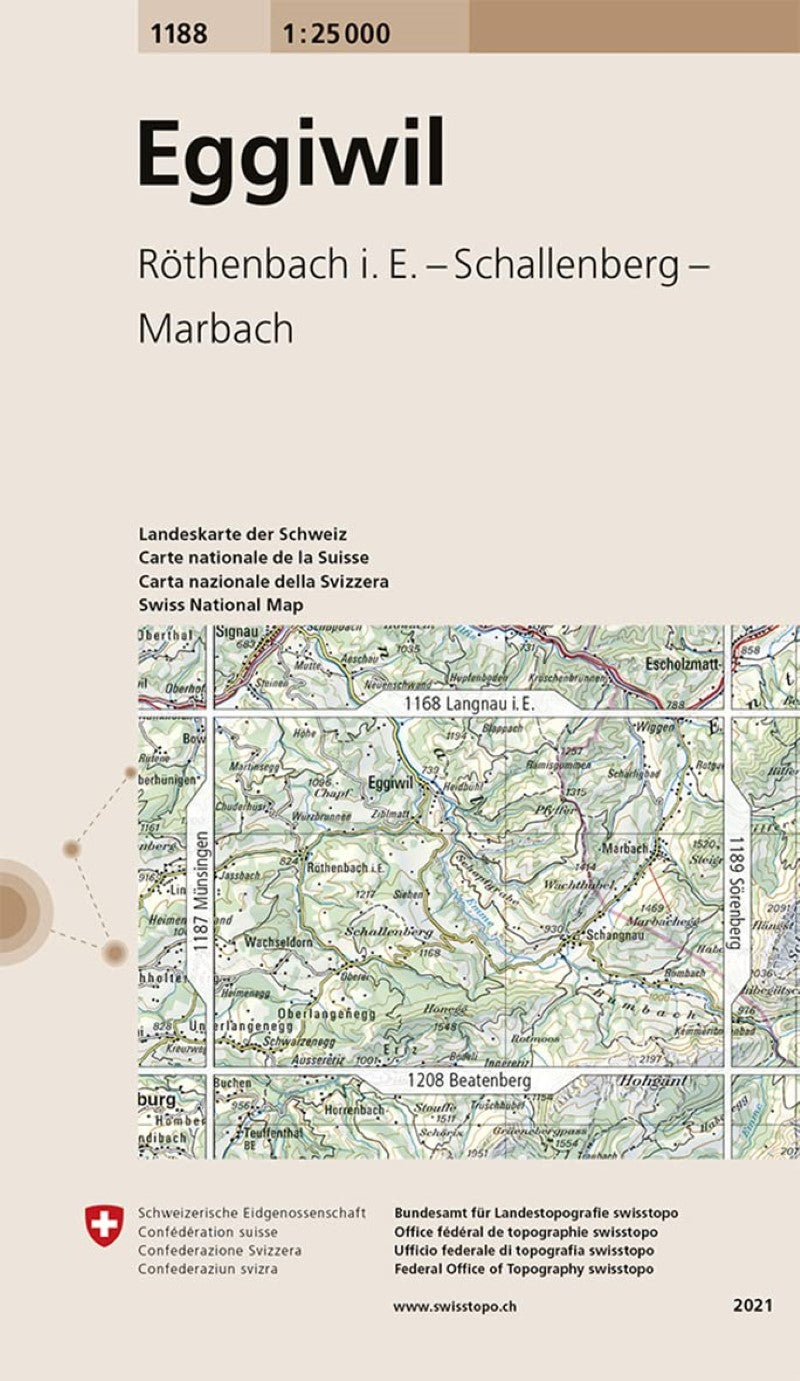 Eggiwil : Switzerland 1:25,000 Topographic Map #1188