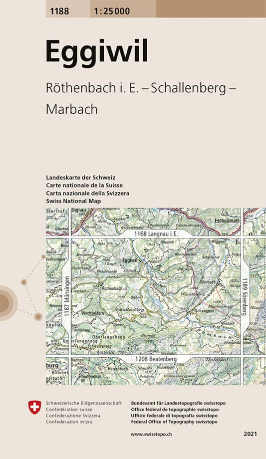 Eggiwil : Switzerland 1:25,000 Topographic Map #1188