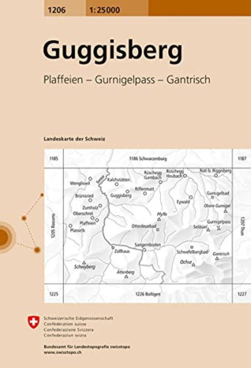 Guggisberg : Switzerland 1:25,000 Topographic Map #1206