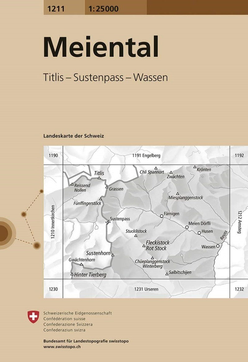 Meiental: Switzerland 1:25,000 Topographic Map #1211