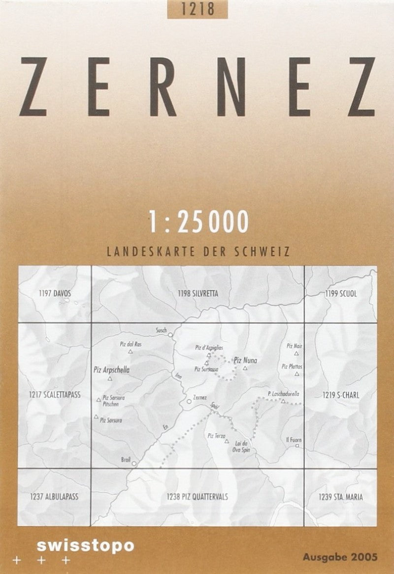 Zernez : Switzerland 1:25,000 Topographic Map #1218