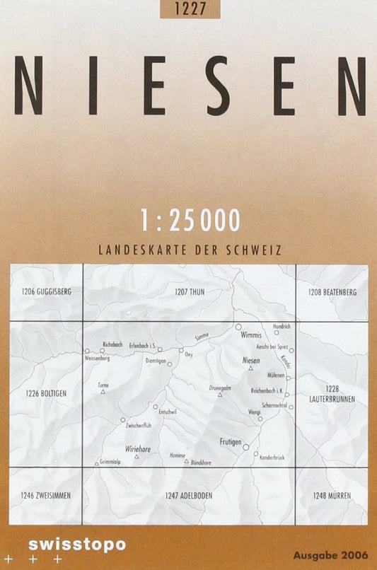 Niesen : Switzerland 1:25,000 Topographic Map #1227