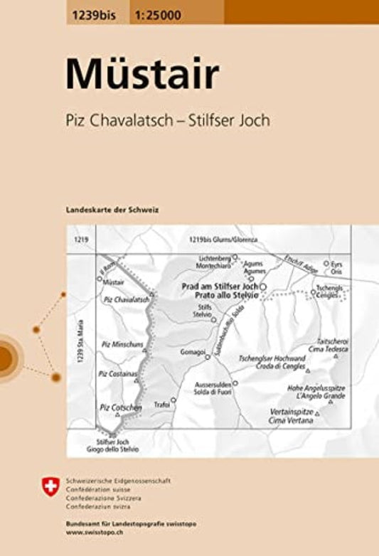 Mustair : Switzerland 1:25,000 Topographic Map #1239B