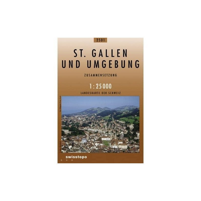 St. Gallen und Umgebung : Switzerland 1:25,000 Combination Topographic Map #2501