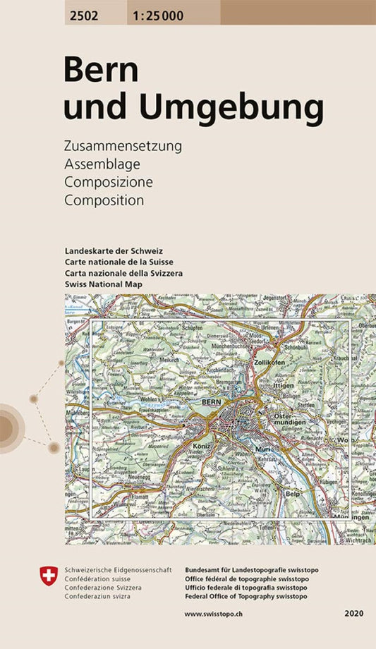 Bern und Umgeburg : Switzerland 1:25,000 Combination Topographic Map #2502