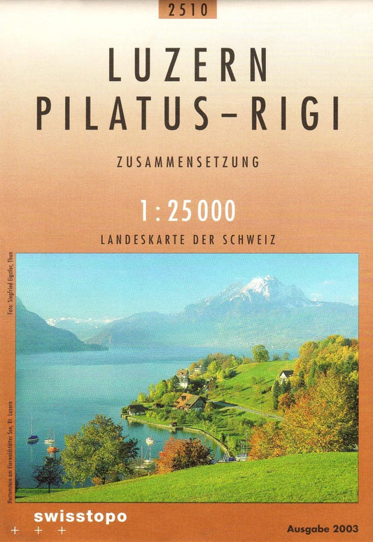 Luzern - Pilatus - Rigi : Switzerland 1:25,000 Combination Topographic Map #2510