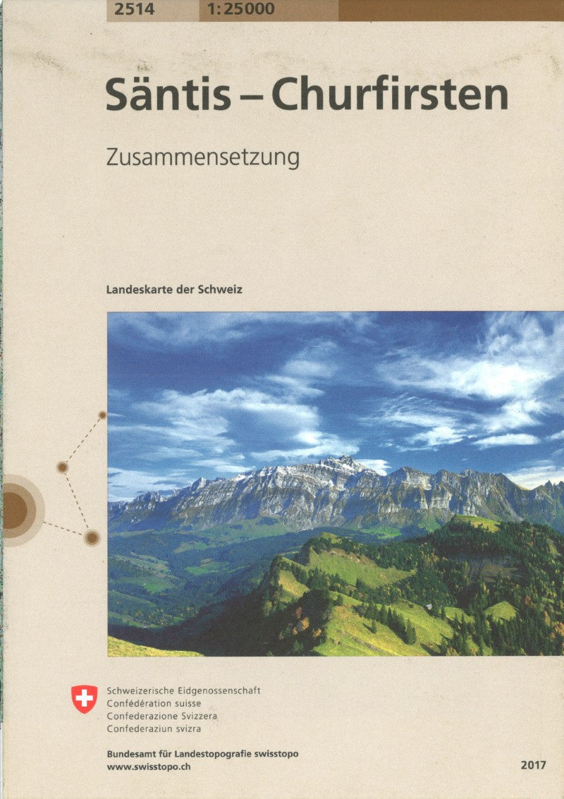 Santis : Switzerland 1:25,000 Topographic Map #2514