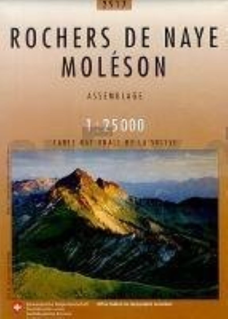 Rochers de Naye - Moleson : Switzerland 1:25,000 Combination Topographic Map #2517