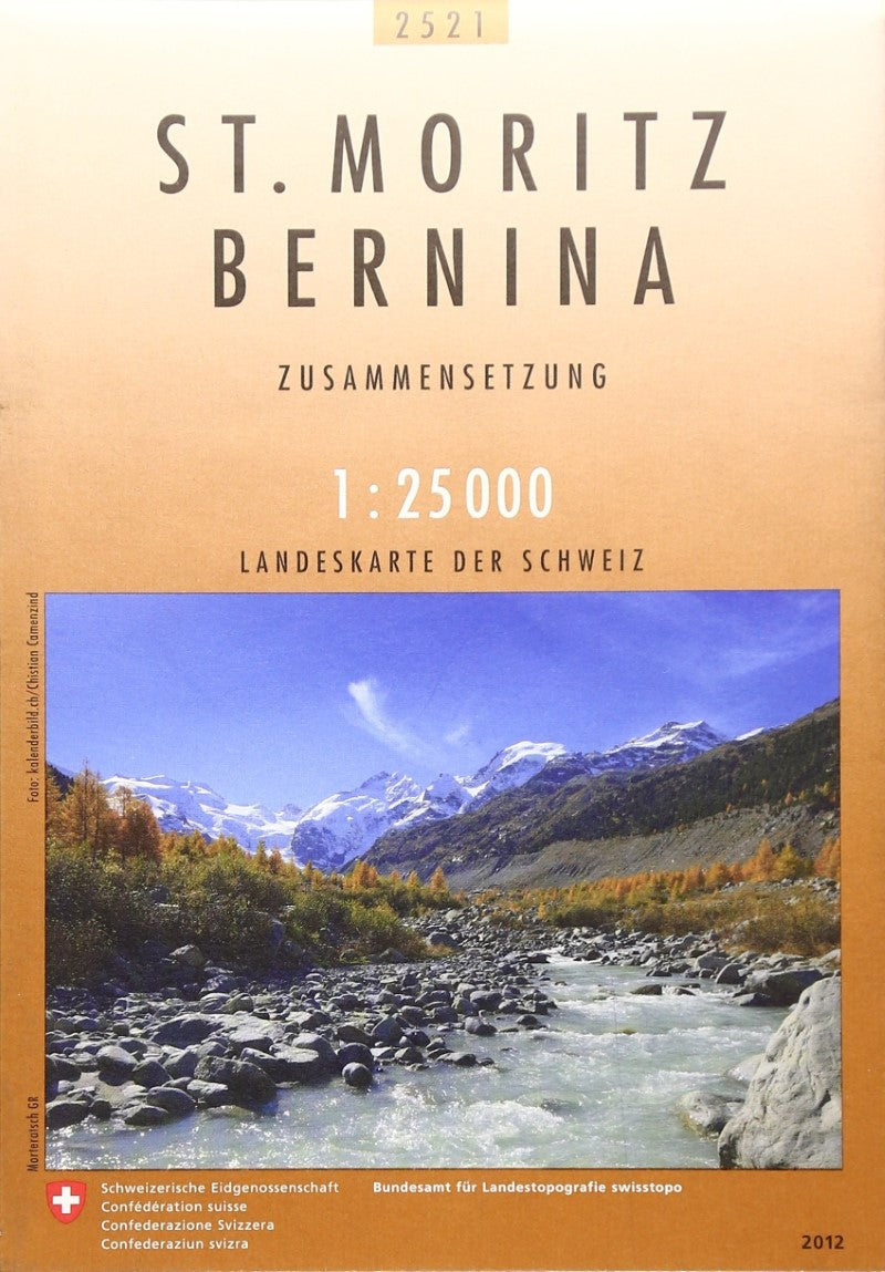 St. Moritz - Bernina : Switzerland 1:25,000 Combination Topographic Map #2521