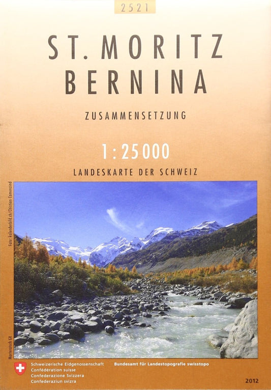 St. Moritz - Bernina : Switzerland 1:25,000 Combination Topographic Map #2521