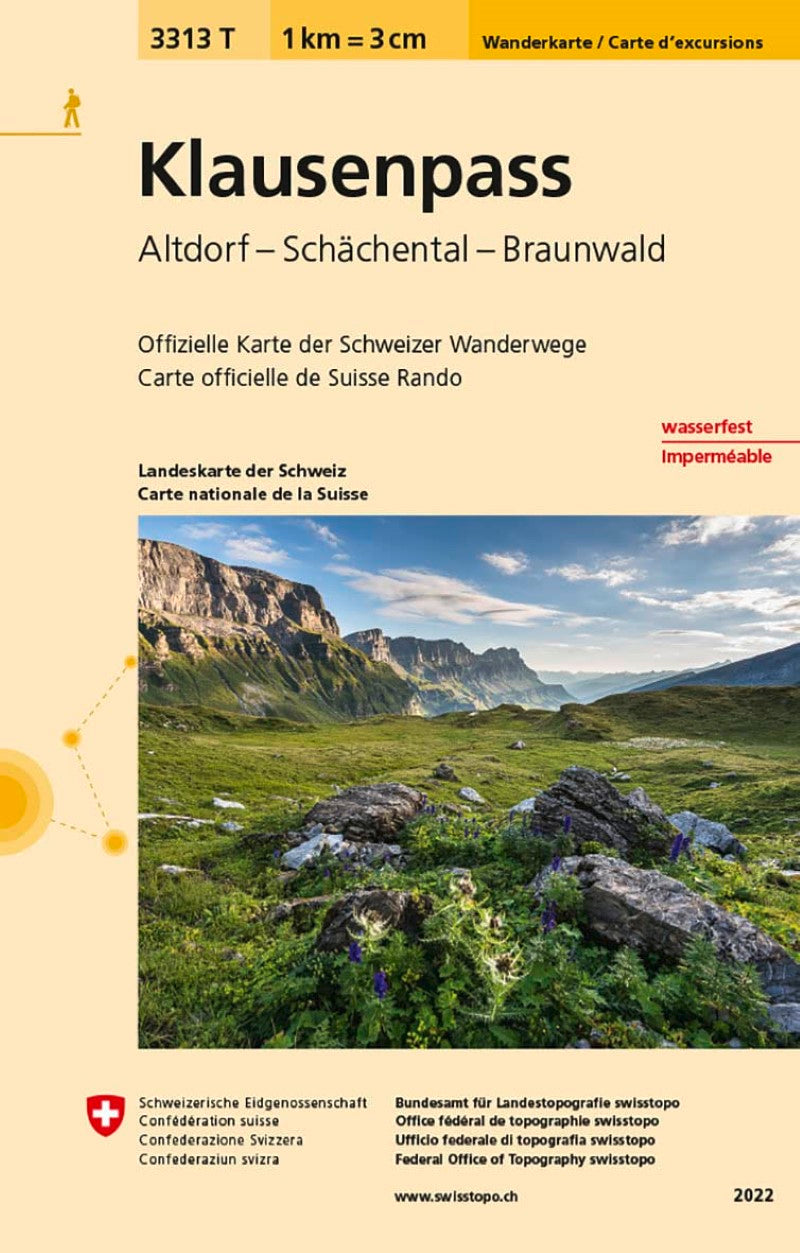 Klausenpass : Switzerland 1:33,333 Topographic Hiking Series #3313T
