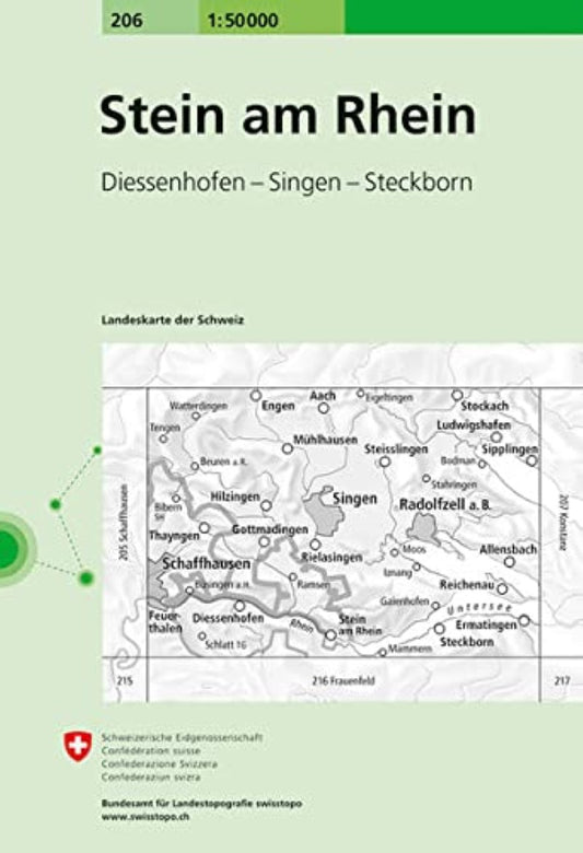 Stein am Rhein : Switzerland 1:50,000 Topographic Map #206