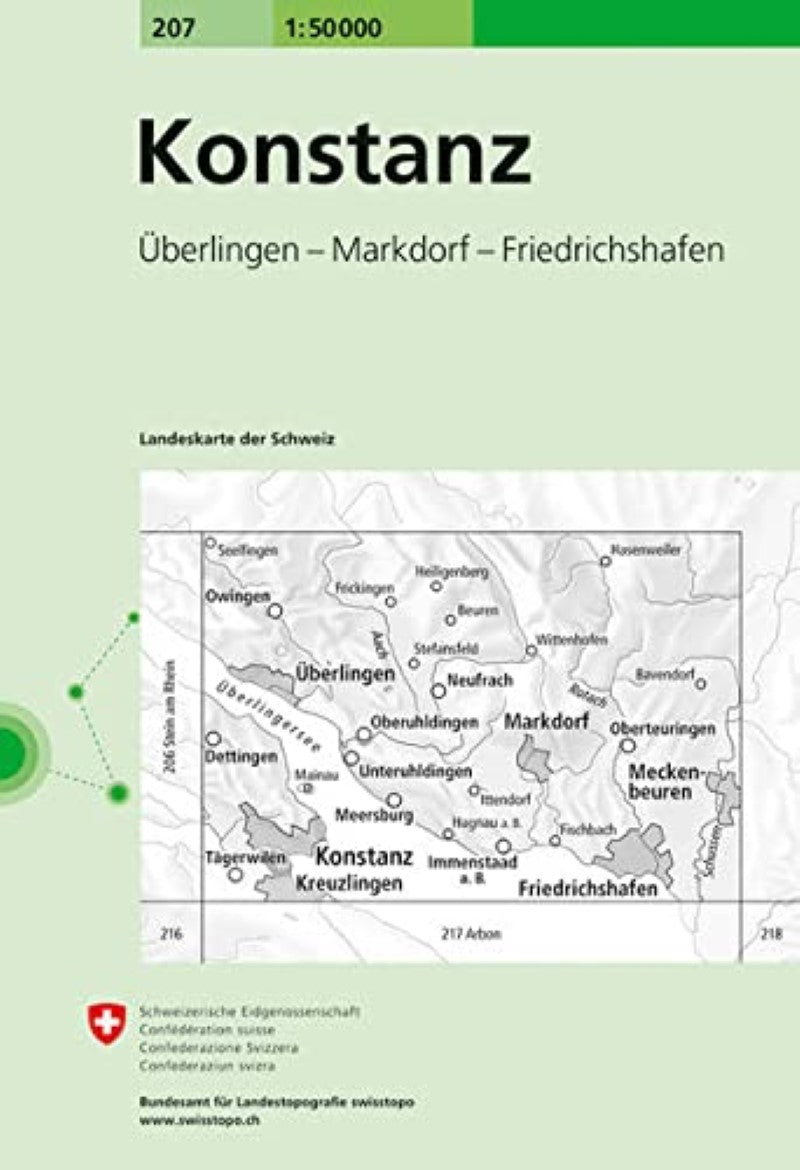 Konstanz : Switzerland 1:50,000 Topographic Map #207