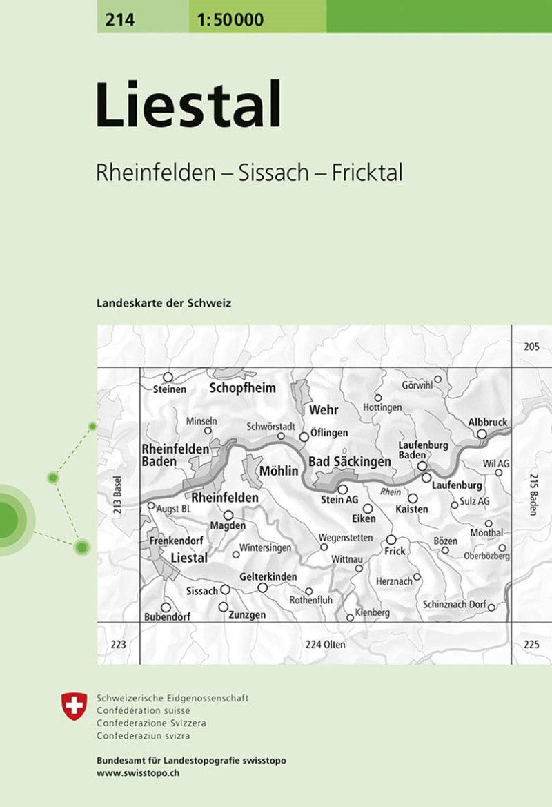 Liestal : Switzerland 1:50,000 Topographic Map #214