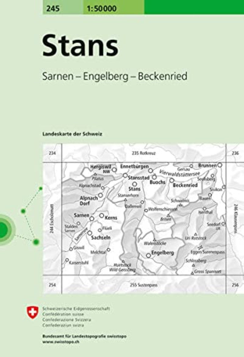 Stans : Switzerland 1:50,000 Topographic Map #245