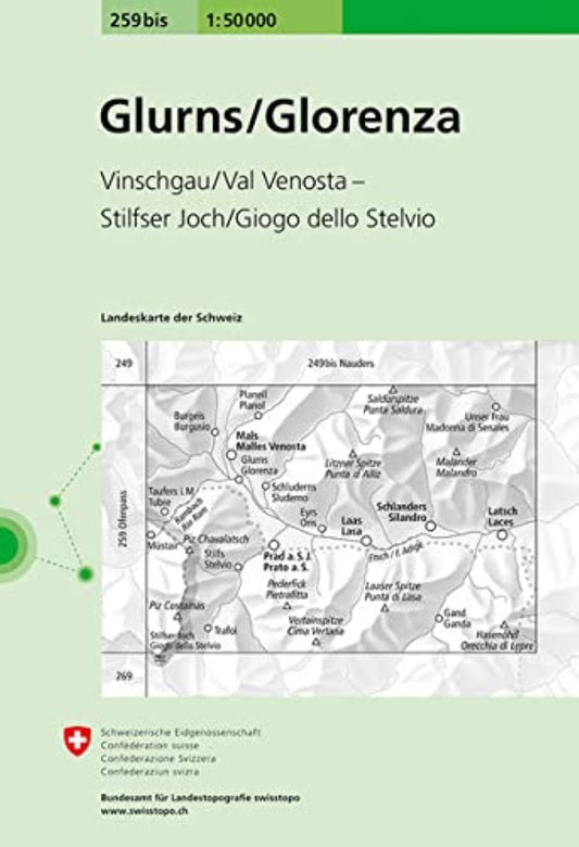 Glurns/Glorenza : Switzerland 1:50,000 Topographic Map #259 bis