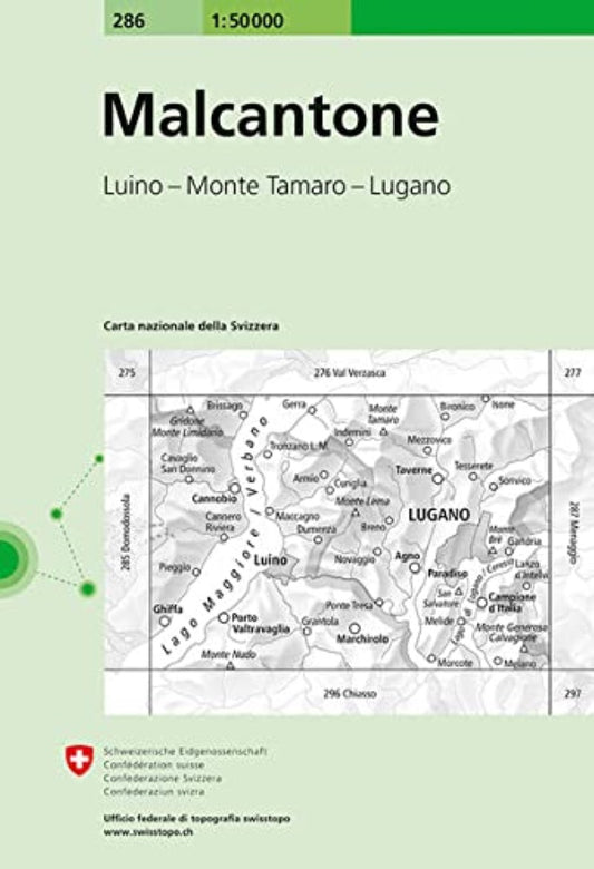 Malcantone : Switzerland 1:50,000 Topographic Map #286